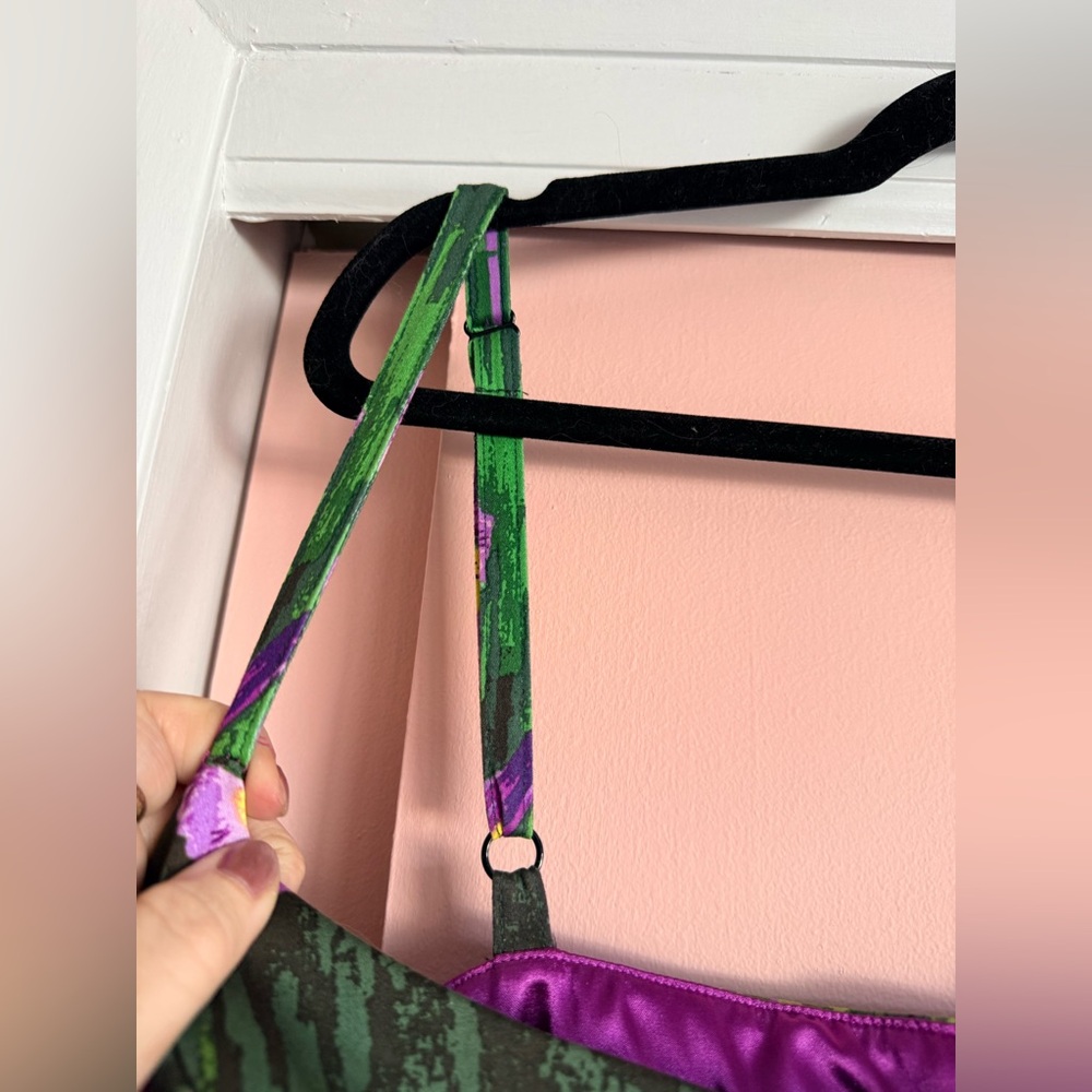 Pinup Couture Green and Purple Floral Dress - Picture 6 of 11
